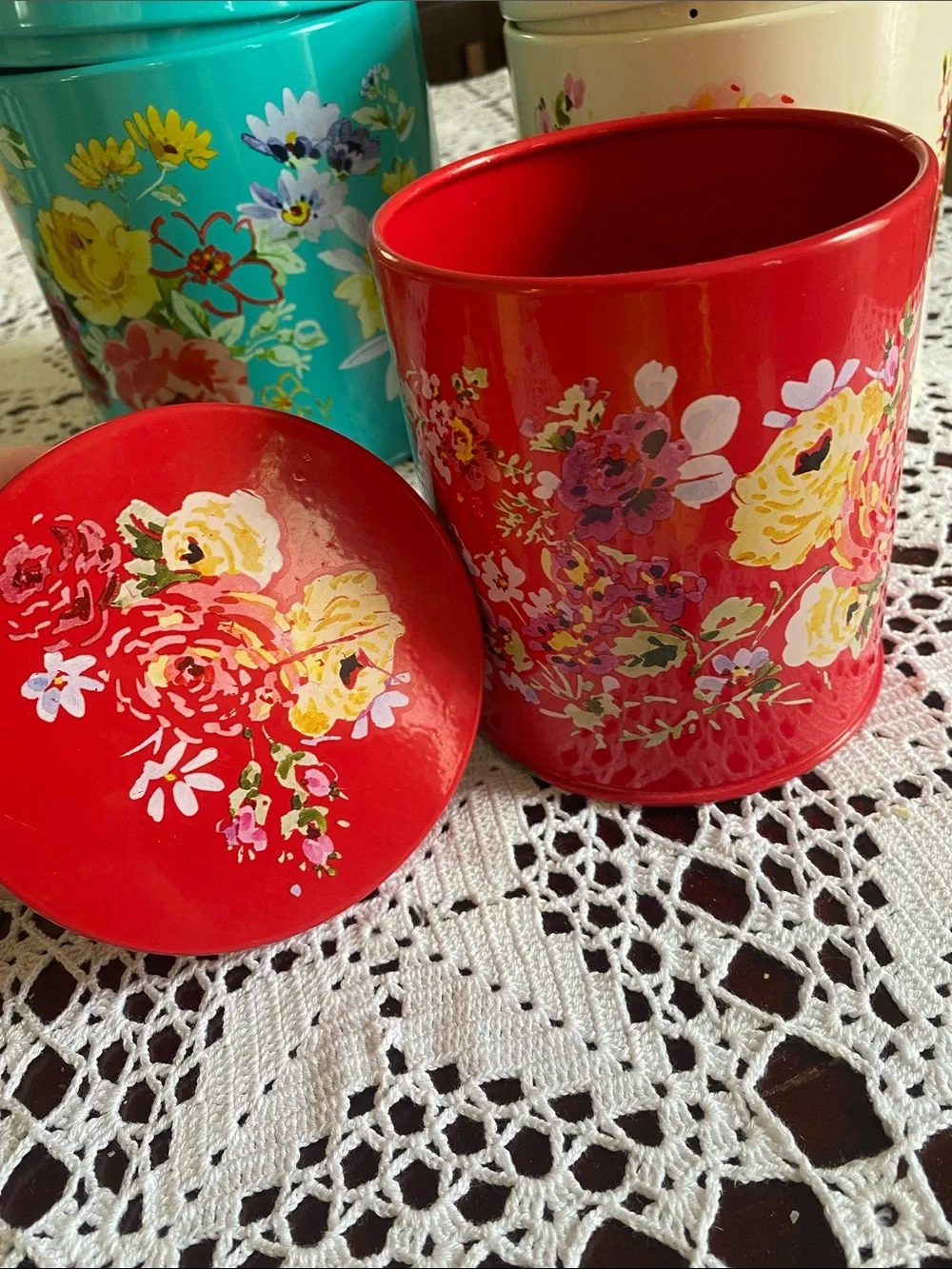 Pioneer Woman Garden Meadow Canister Set of 3